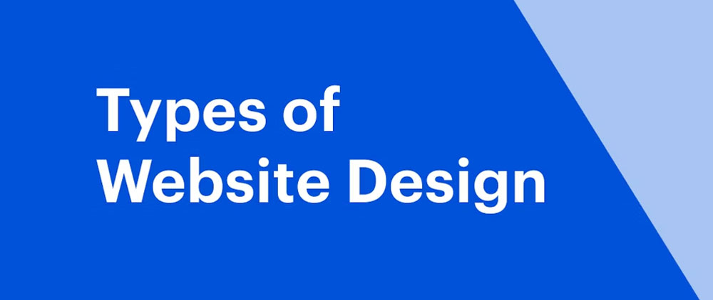 Banner displaying types of website design